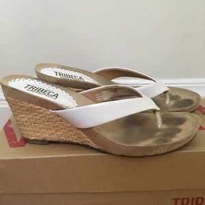 Tribeca by Kenneth Cole White Central Park Wedges